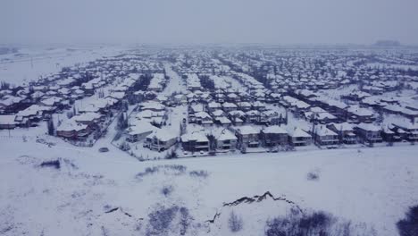 Canadian-Winter-Wonderland:-Drone-Footage-of-Snow-Covered-Communities
