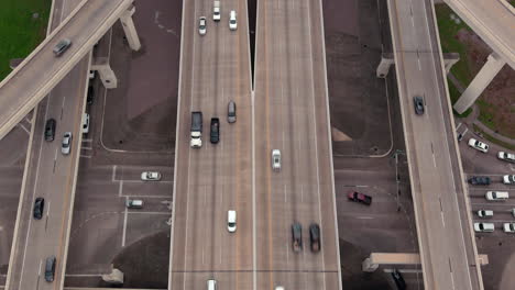 Establishing-aerial-shot-of-I-10-Freeway-and-Beltway-8-freeway-in-Houston