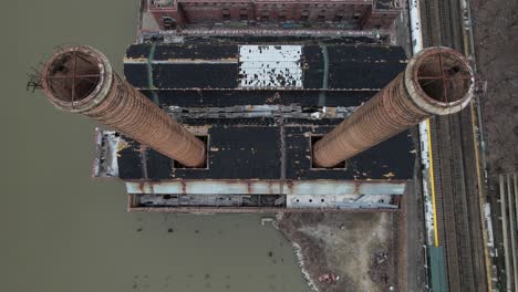An-aerial-view-over-the-abandoned-Glenwood-Power-Plant-in-Yonkers