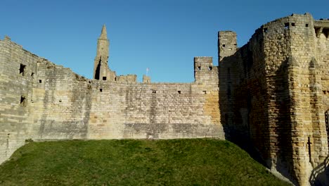 Castillo-De-Warkworth-En-Northumberland,-Inglaterra,-Reino-Unido