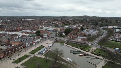 Pull-back-reveal-Stratford-upon-Avon-England-drone-aerial-view
