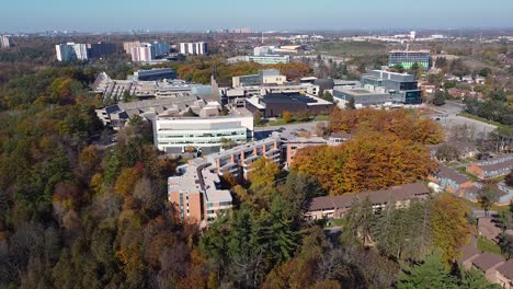University-of-Toronto-Scarborough-campus-and-student-housing-residence-halls-during-Fall