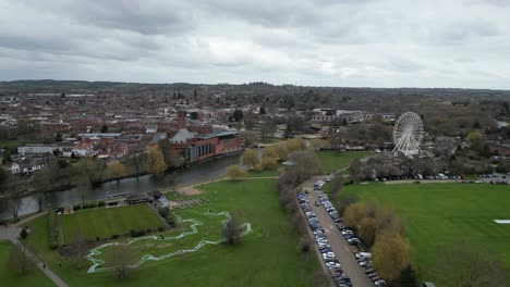 Stratford-Recreational-Grounds-Drone,-Aerial,-view-from-air,-birds-eye-view