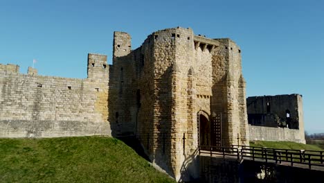 Warkworth-Castle-In-Northumberland,-England,-Vereinigtes-Königreich