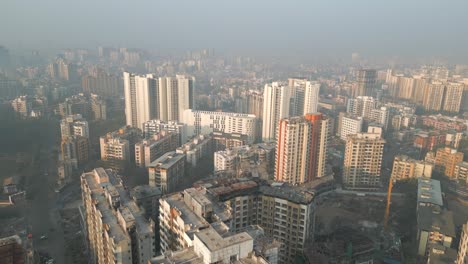 Kashimira-Mira-road-thane-city-top-moving-bird-eye-view-in-early-morning-mumbai