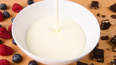 Shot-of-yogurt-pouring-into-a-bowl