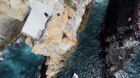 Aerial-cenital-drone-shot-the-Acapulco-ravine