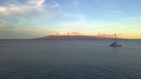 Sailboat-off-the-Coast-of-Maui-at-Magic-Hour