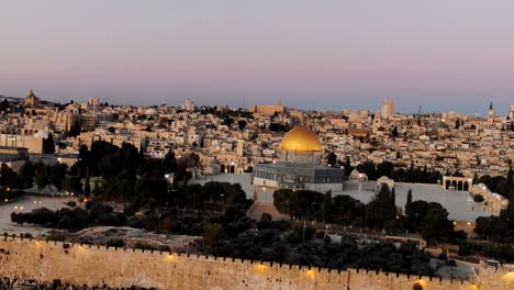 drone-flying-around-the-dome-of-the-rock-in-Jerusalem-Israel-at-dusk-Dramatic-Visual