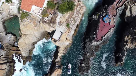 Aerial-cenital-drone-shot-the-Acapulco-ravine