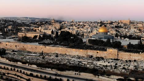 Jerusalén-Israel-Drone-Tomas-Aéreas-Sunrise