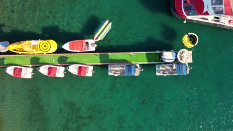 a-drone-fotage-of-a-boat-docking-at-a-tropical-marina