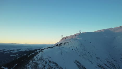 Drone-shot-of-ski-resort-in-Sweden