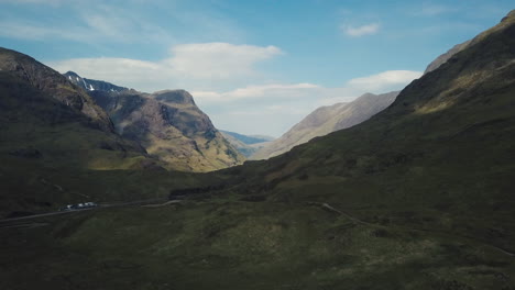 Drone-shot-of-mountains-of-scotland