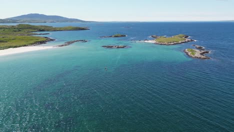 Aerial-footage-of-kayak-exploring-an-island-Cinematic-4k