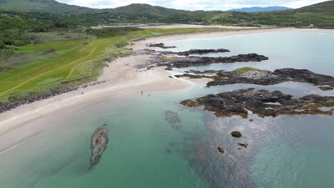 Flying-over-the-crystal-clear-waters-of-Derrynane-Beach-county-Kerry