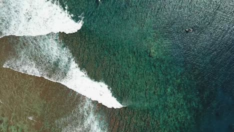 St-Leu-surf-4K-drone-footage,-Reunion-island