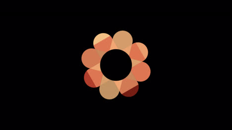 Animierte-Blumenanimation-Mit-Rotierender-Blume-Für-Kreisförmige-Logo-Ideen