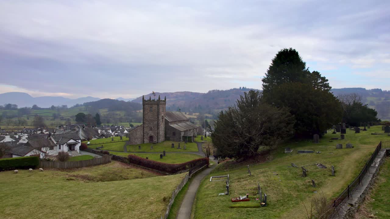 Premium Stock Video Drone Aerial Footage Of The Historic Village Of