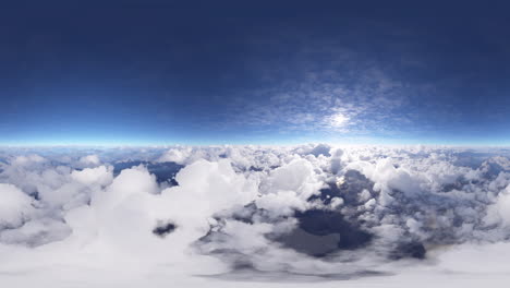 Ein-360-180-Panorama-Des-Fluges-über-Den-Wolken