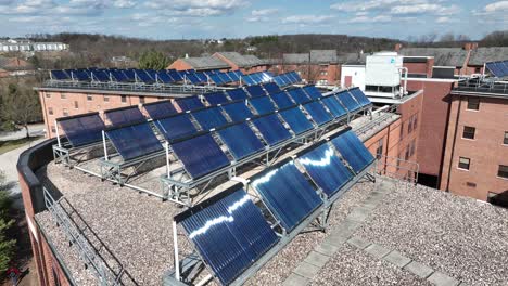 Solar-panels-with-bright-sunlight-shining