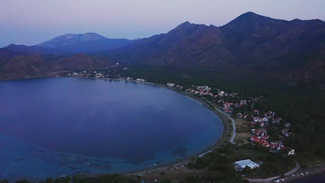 Morning-dawn-over-Karaincir-Plaji-in-Aegean-region-of-Turkey-–-drone-aerial-cinematics
