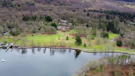 Cinematic-aerial-footage-of-Fell-Foot-on-Lake-Windermere-a-Lakeshore-park-with-stunning-views-of-the-Cumbrian-mountains