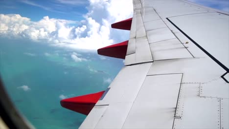 Flying-in-plane-over-Atlantic-Ocean