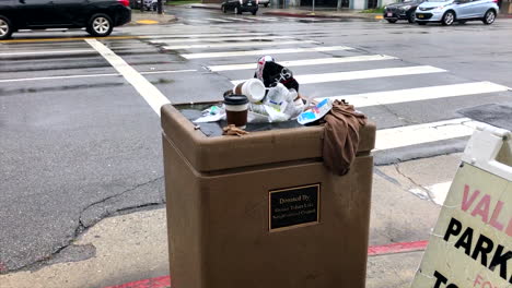 Overfilled-trash-bin-in-Los-Angeles,-California