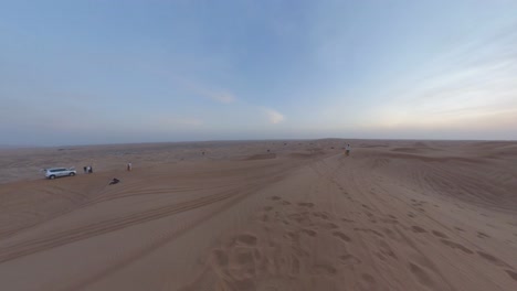Slow-pan-of-Dune-Bashing-Area-in-Dubai-Safari