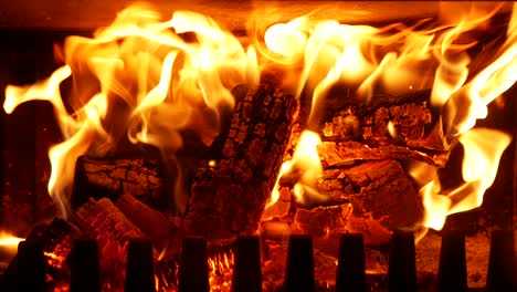 A-shot-of-firewoods-burning-in-a-fireplace