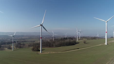 Windmills-in-the-field---aerial-slowmo-shot