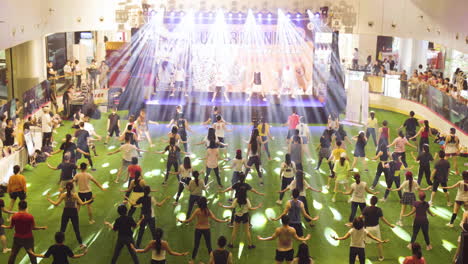A-group-of-Dance-Tutors-on-the-Stage-teach-People-to-Dance