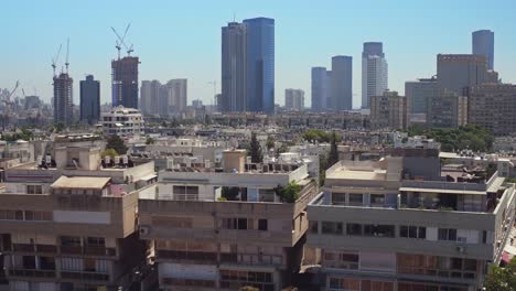 Flug-über-Die-Wunderschöne-Stadt-Tel-Aviv