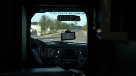 View-from-inside-an-ambulance-as-it-drives-on-a-road