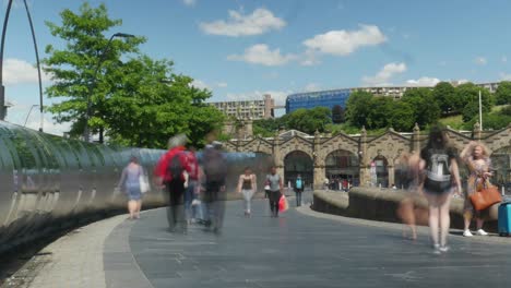 Timelapse-of-people-walking-to-and-from-Sheffield-Train-Station-with-Sheffield-Train-Station-in-the-background-4K-25p