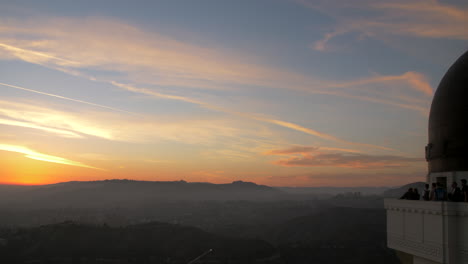 Wunderschöner-Farbenfroher-Sonnenuntergang-Vom-Griffith-Observatorium