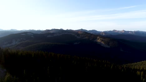 Silhouettes-of-mountain-tops-in-this-vista-from-an-aerial-perspective