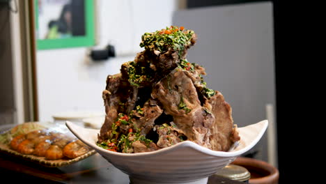 Laeng-Saeb,-Street-Food-thai-dish-of-Pork-Bones