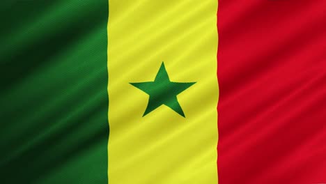 Bandera-De-Senegal-Ondeando-Fondo