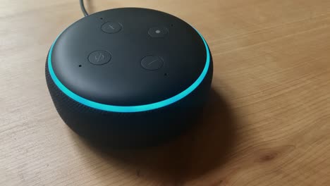 Echo-Dot,-Alexa-going-guard-mode.-