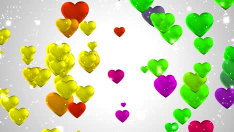 Farben-Herzen-Abstrakter-Animationshintergrund