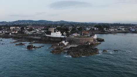 Aerial-capture-of-Forty-foot-in-Sandycove-before-sunset
