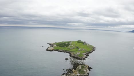 Aerial-capture-of-The-Dalkey-Island-during-a-cloudy-day