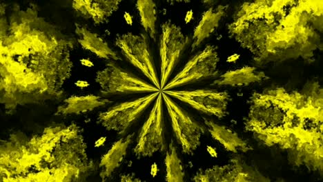 Black-and-yellow-smoke-spreading---animation