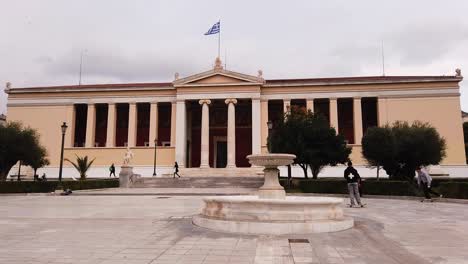 Static-shot-of-National-and-Kapodistrian-University-of-Athens,-Greece
