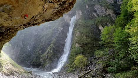 At-the-end-of-the-walk-through-the-Liechtensteinklamm-a-beautiful-waterfall