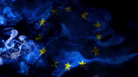 Die-Flagge-Der-Europäischen-Union-Schwenkend