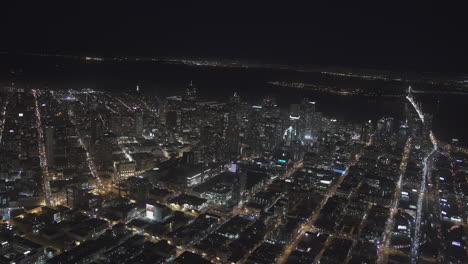Aerial-view-of-a-city-at-night