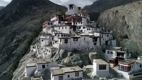 aerial-view-of-an-ancient-remains-of-buddhist-monastery-on-a-rocky-mountain